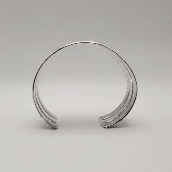 Vintage Sterling Silver Twisted Rope Cable 1” Wide Cuff Bracelet Men’s Women’s - Picture 7 of 11